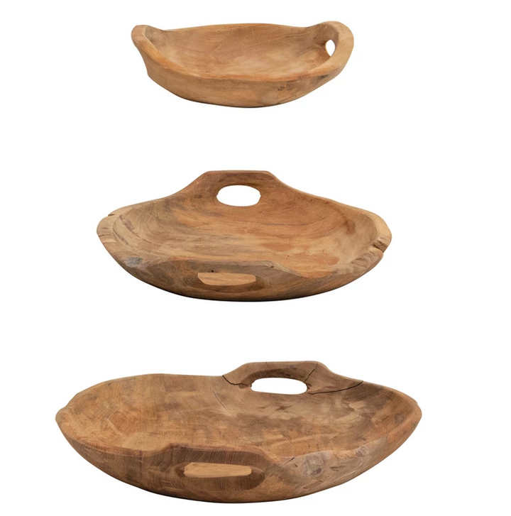 Teakwood Bowl w. Handles 